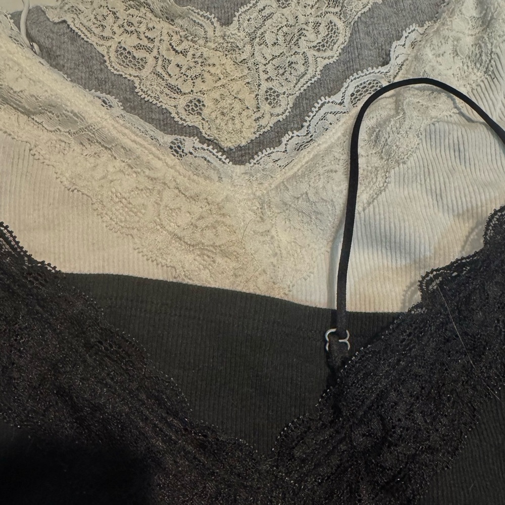 3 piece women shirts black, white and grey!
